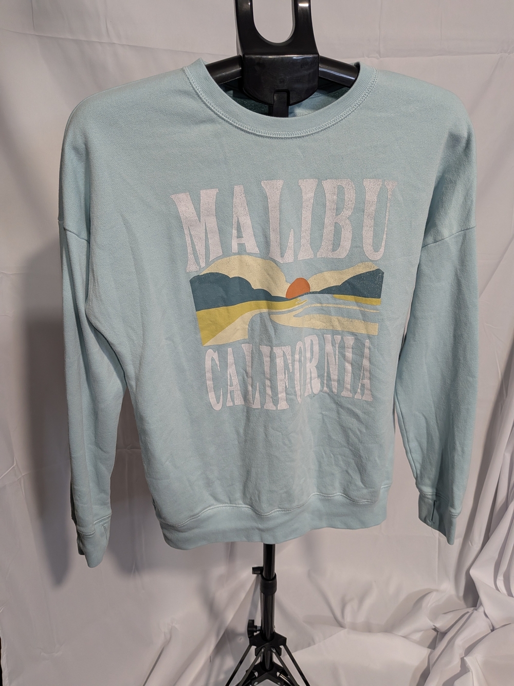 abercrombie kids Light Blue Malibu California Graphic Crewneck